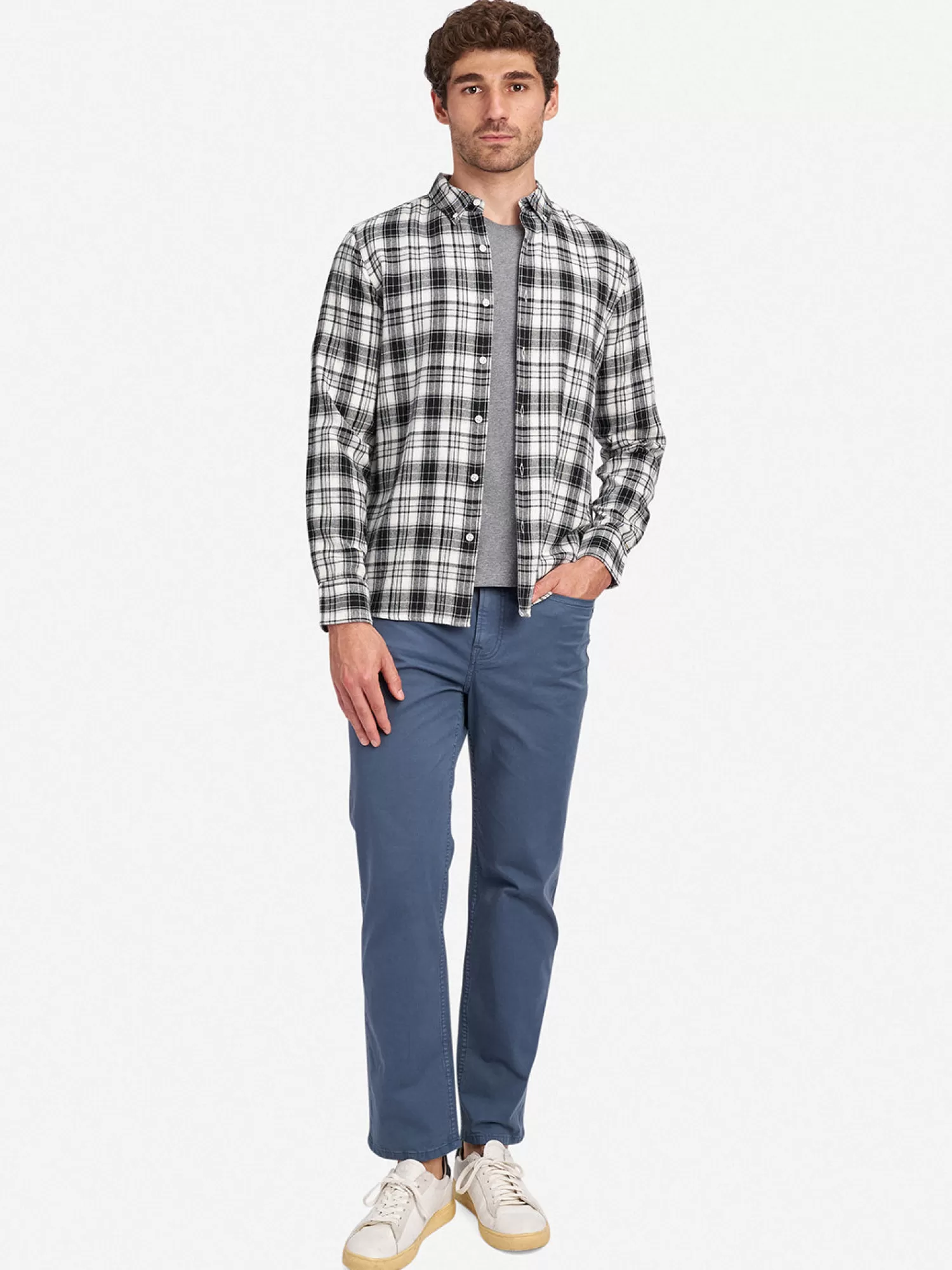 O.N.S Clothing Fulton Flannel Check Shirt>Men Button Down Collar