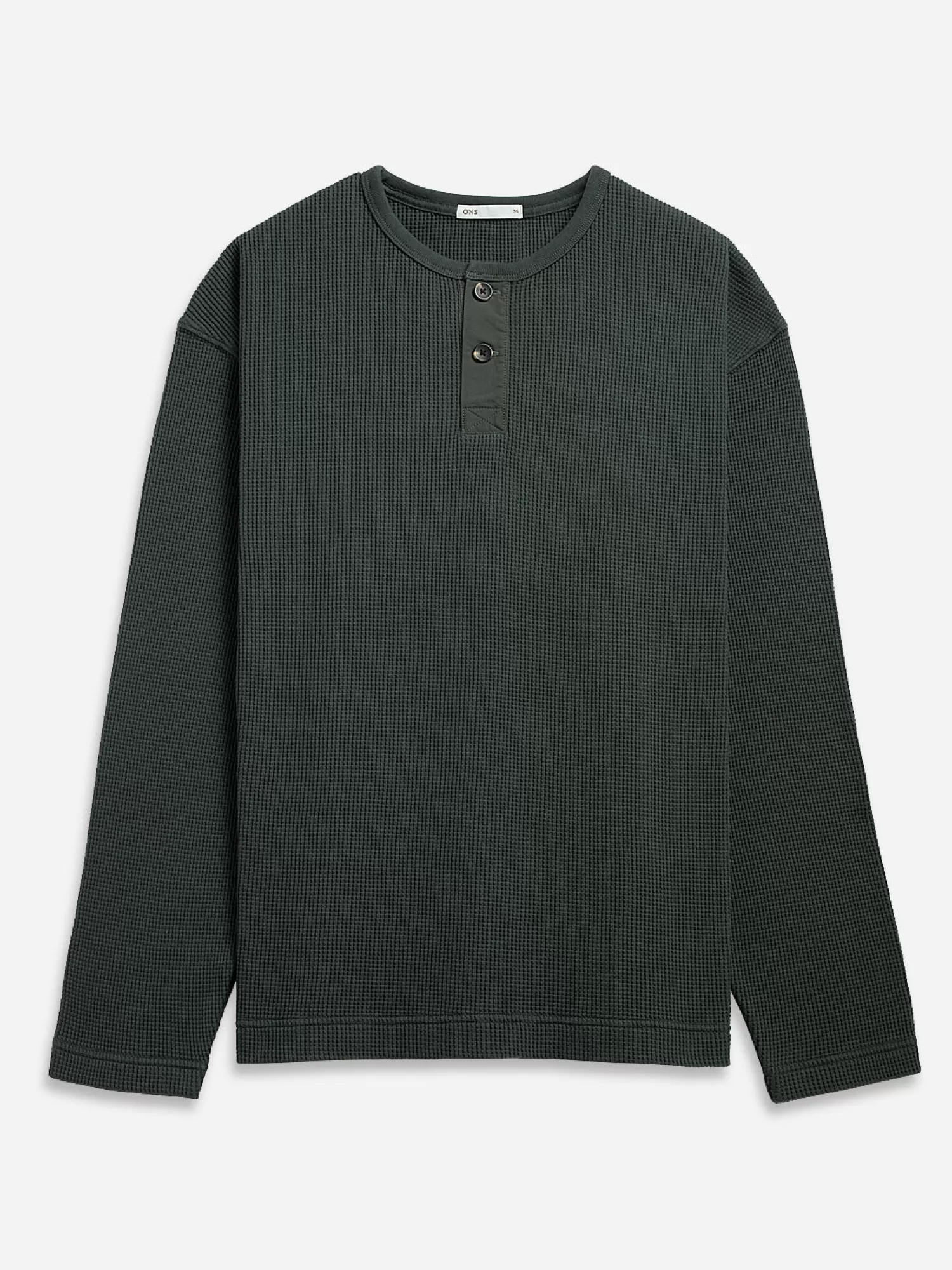 O.N.S Clothing Henley Waffle L/S Crew>Men Long Sleeves